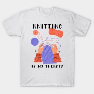 Knitting Is My Therapy T-Shirt